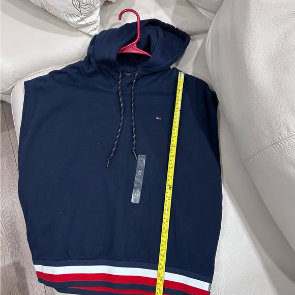 TOMMY HILFIGER • Women’s Sleeveless Blue Hoodie • sz Med - Picture 5 of 6